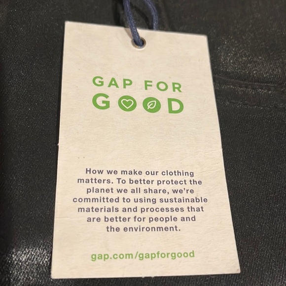 GAP 1969 Inner Cozy Legging in Black Orbit Coated Side Snap Stretch Jeans 32 - Picture 11 of 12